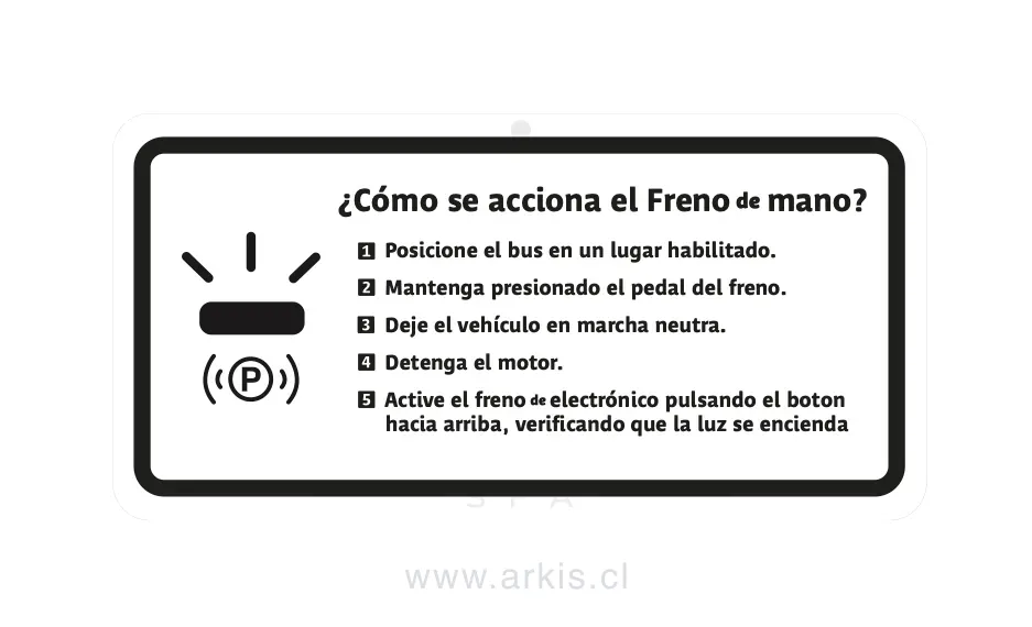 Adhesivo freno de mano