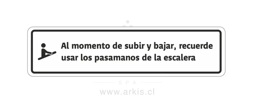Instrucción pasamanos de escaleras