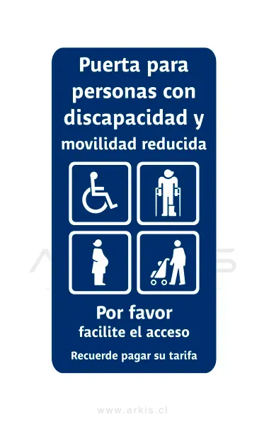 Puerta de acceso para personas con discapacidad