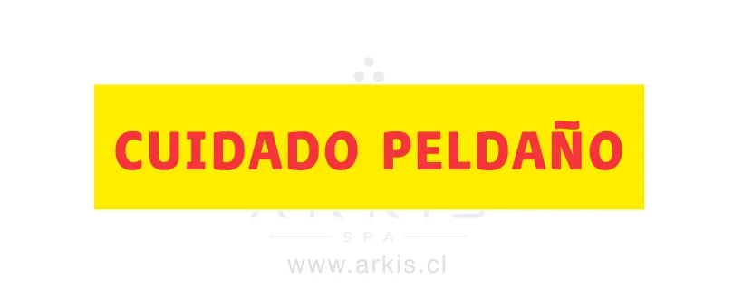 Señal de peldaños y desniveles