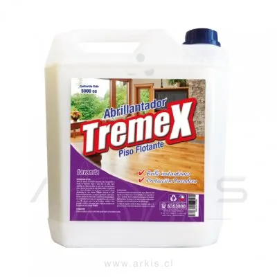 Abrillantador Tremex Lavanda Piso Flotante 5 L