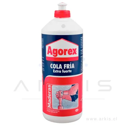 Adhesivo Cola Fría Agorex Madera Extra Fuerte Blanco 1 kg