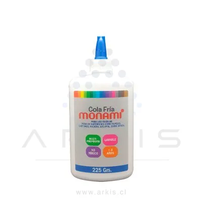 Adhesivo Cola Fría Monami Escolar 225 g
