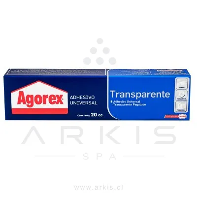 Adhesivo de Contacto Agorex Transparente Estuche 20 g