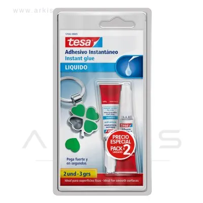 Adhesivo Instantáneo Tesa Gel Incoloro 3 g 2 Unidades