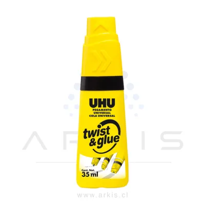 Adhesivo Universal Uhu Twist&Glue Transparente 90 ml
