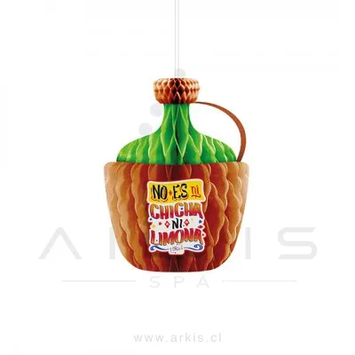 Adorno Feco Fiestas Patrias Garrafa La Chilena 45 cm