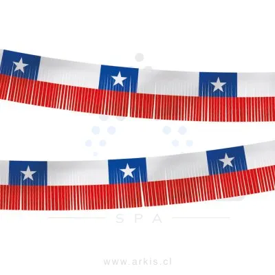 Adorno Fiestas Patrias Fiestamania Guirnalda Metálica Chile 3 m