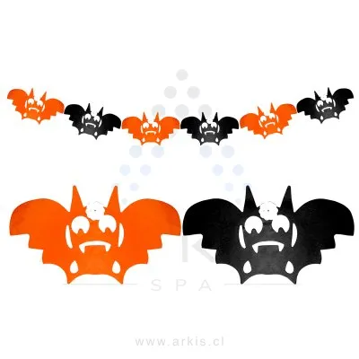 Adorno Guirnalda HW Murcielago Feco Halloween 2 M