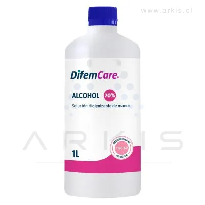 Alcohol Desnaturalizado Difem Care Higienizante de Manos 70% 1 L