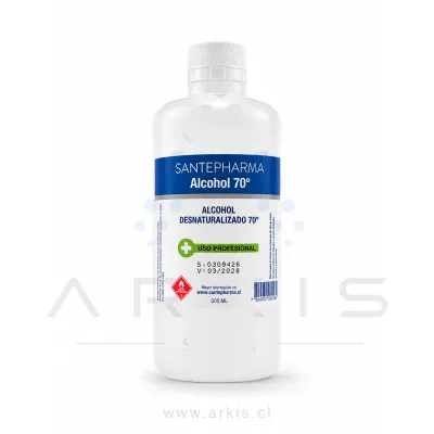Alcohol Desnaturalizado Santepharma 70 % 500 ml