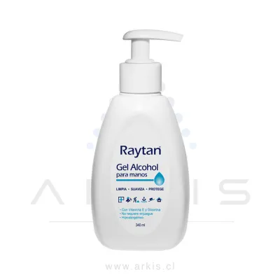 Alcohol Gel Raytan 70% con Vitamina E y Glicerina 340 ml