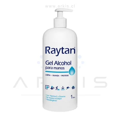 Alcohol Gel Raytan 70% Vitamina E y Glicerina 1 L