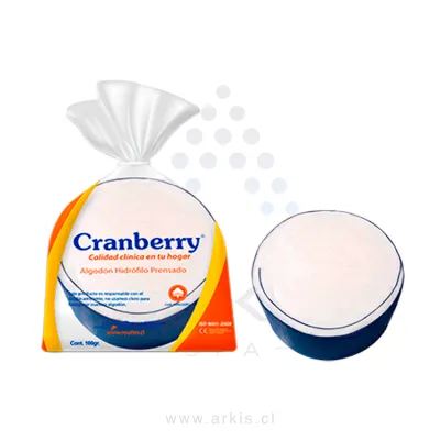 Algodón Hidrófilo Cranberry Prensado 250 g