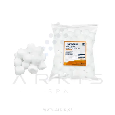 Algodón Tórulas Cranberry 0.5 g 100 Unidades