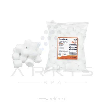 Algodón Tórulas Cranberry 1 g 100 Unidades