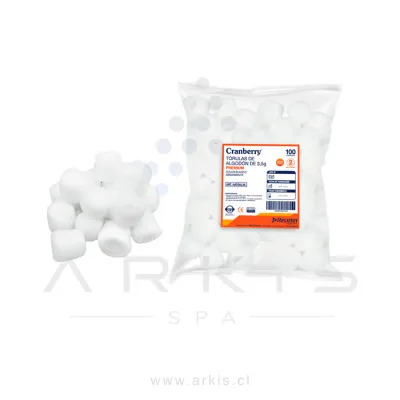 Algodón Tórulas Cranberry 3.5 g 100 Unidades