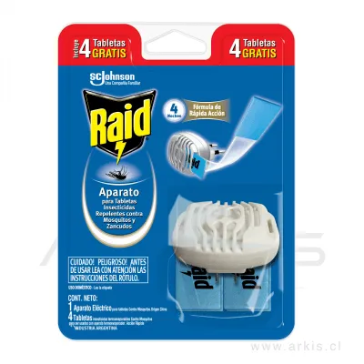 Aparato para Insecticida en Tabletas Raid Doble Acción Contra Mosquitos