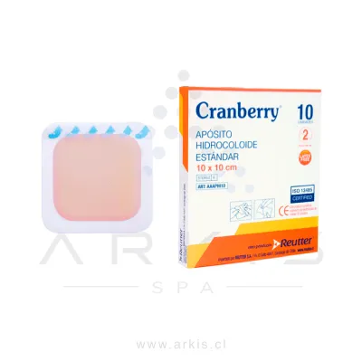 Apósito Hidrocoloide Cranberry 10X10 cm 10 Unidades