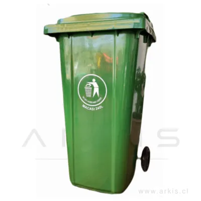 Basurero Macasi Municipal 240 L Verde
