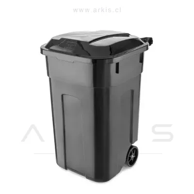 Basurero Megaforte con Ruedas 140 L Gris