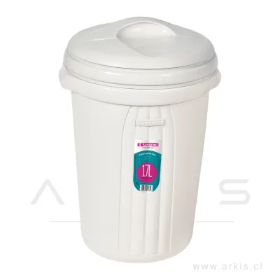 Basurero Redondo Sanremo 17 L Blanco