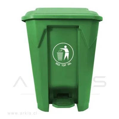 Basurero RedTop con Tapa y Pedal 50 L Verde