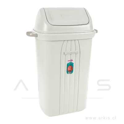 Basurero San Remo Rectagular con Tapa Vaiven 41X31X74 cm 60 L