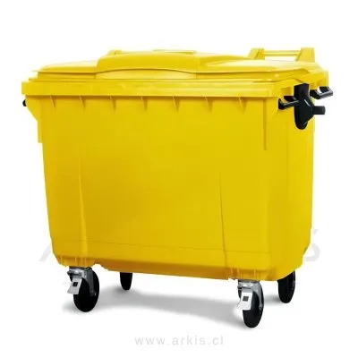Basurero Secowash Municipal Amarillo 1100 L