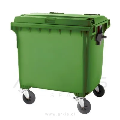 Basurero Secowash Municipal Verde 1100 L