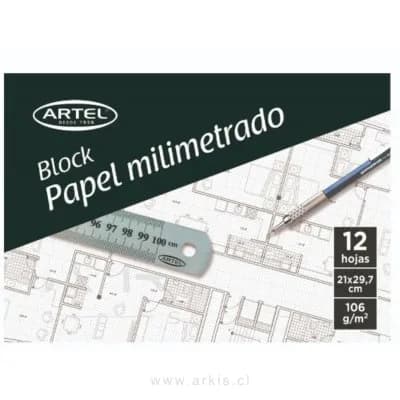 Block Artel Milimetrado A4 21×29.7 cm 12 Hojas