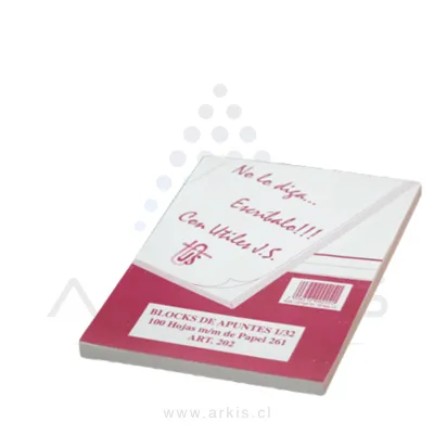 Block de Apuntes J.S. 1/32 Papel Roneo 48 g 100 Hojas