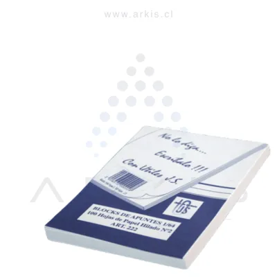 Block de Apuntes J.S. 1/64 Papel Hilado 54 g 100 Hojas