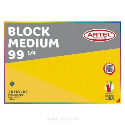 Block de Dibujo Artel 99 1/4 Medium 20 Hojas