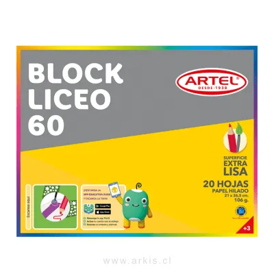 Block de Dibujo Artel Liceo 60 20 Hojas