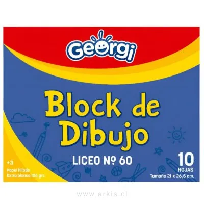 Block de Dibujo Georgi Liceo N° 60 10 Hojas