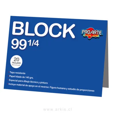 Block de Dibujo Proarte 99 1/4 20 Hojas