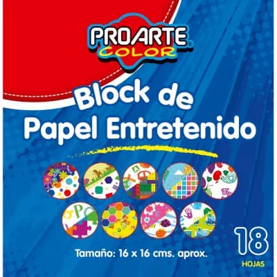 Block de Papel Entretenido Proarte 18 Hojas