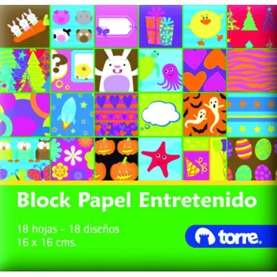 Block de Papel Entretenido Torre 18 Hojas