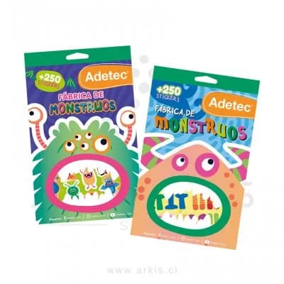Block de Stickers Adetec Fábrica de Monstruos