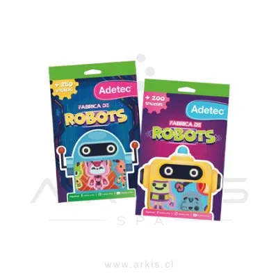 Block de Stickers Adetec Fábrica de Robots