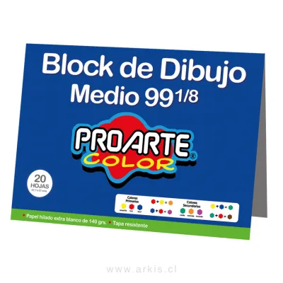 Block Dibujo Proarte 99 1/8 20 Hojas