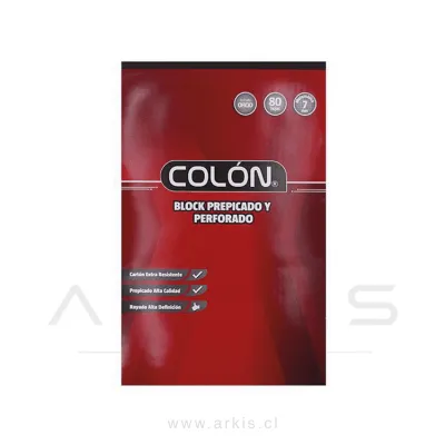 Block Prepicado Colón Oficio Perforado M7