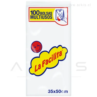 Bolsa Almacen La Facilita Desglosable 35x50 cm Paquete de 100 Unidades