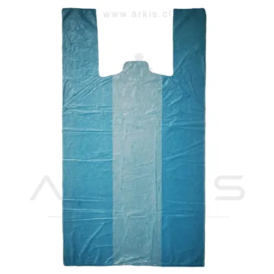 Bolsa Camiseta Superior 50x60 cm Azul Paquete de 500 Unidades