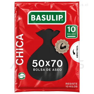 Bolsa de Aseo Basulip Clásica 50x70 cm 10 Unidades
