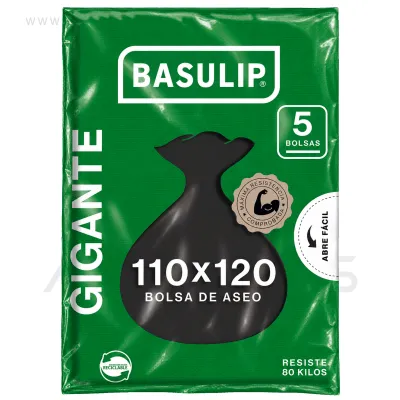 Bolsa de Aseo Basulip Gigante 110x120 cm 5 Unidades