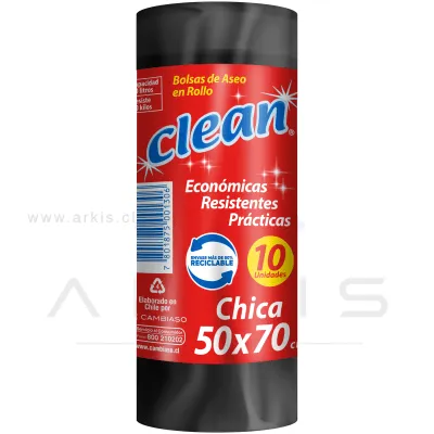 Bolsa de Aseo Clean Chica 50x70 cm 10 Unidades