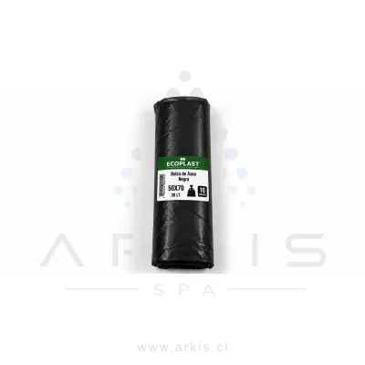 Bolsa de Aseo Ecoplast 50x70 cm 10 Unidades Negro