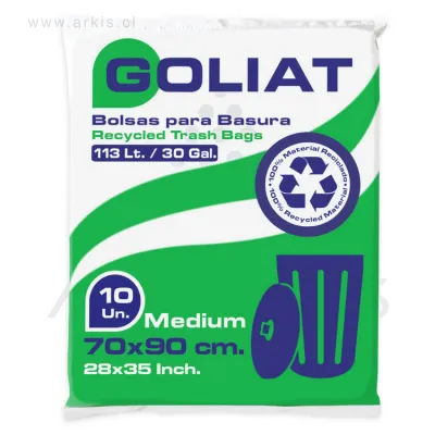 Bolsa de Aseo Goliat Mediana 70x90 cm 10 Unidades
